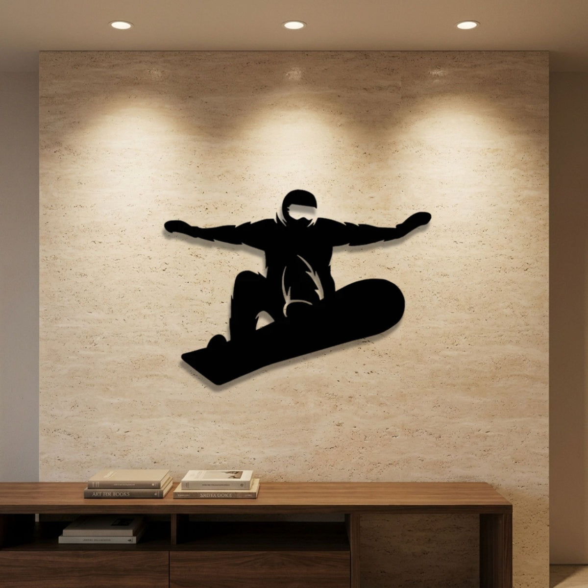 Snowboarder Jump metal wall art – image 1