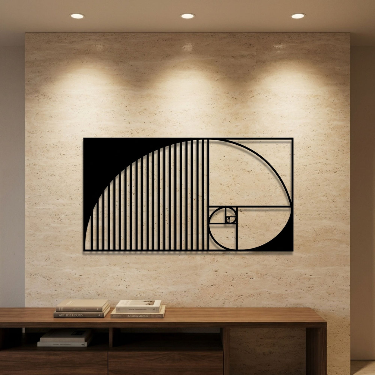 Golden Ratio Spiral metal wall art – image 1