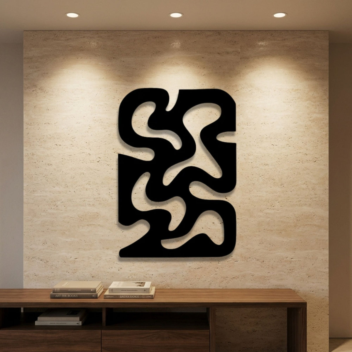 Abstract Maze Shape metal wall art – image 1