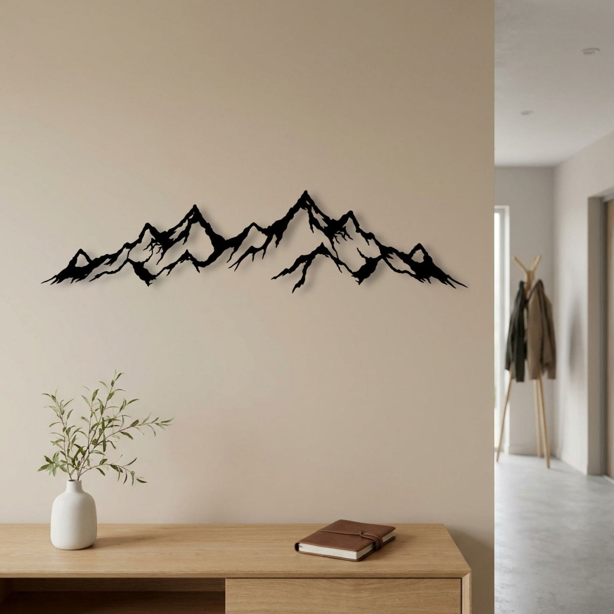 Mountain Range Silhouette metal wall art – image 1