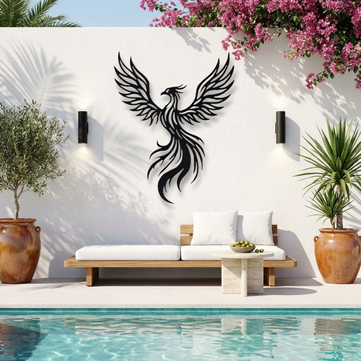 Rising Phoenix metal wall art – image 1