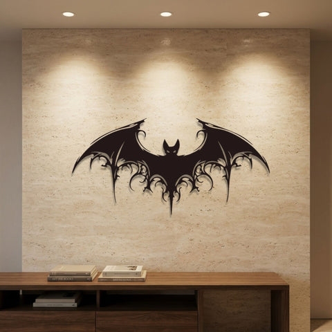 Gothic Bat Metal Wall Art – Halloween Wall Decor