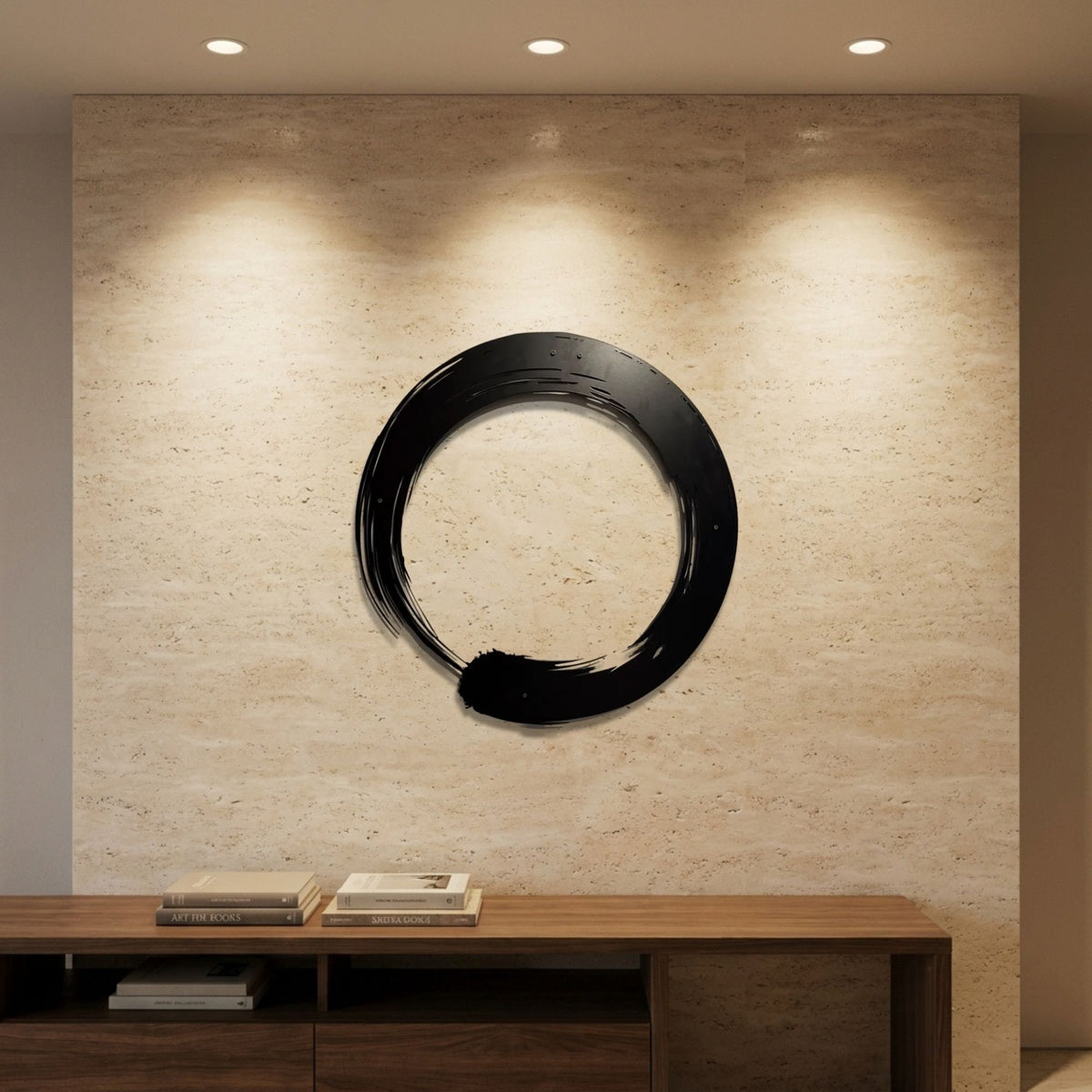 Enso Circle metal wall art – image 1