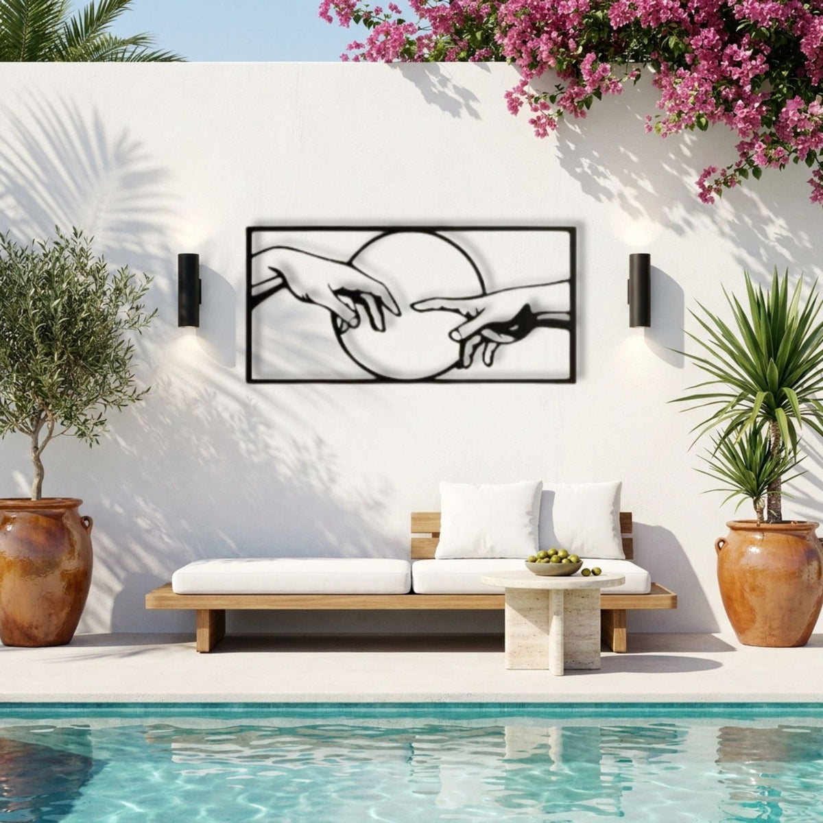 Creation of Adam Hands metal wall art – image 1