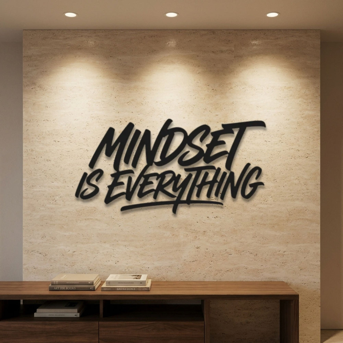 Mindset Is Everything metal wall art – image 1