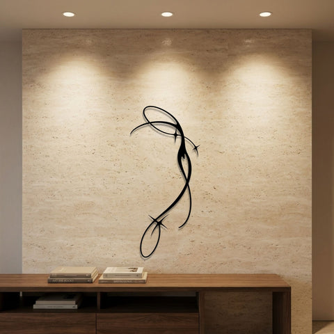 Abstract Dragonfly Line Metal Wall Art – Line Art Animal Wall Decor