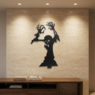 Rising Ghoul Metal Wall Art – Halloween Wall Decor