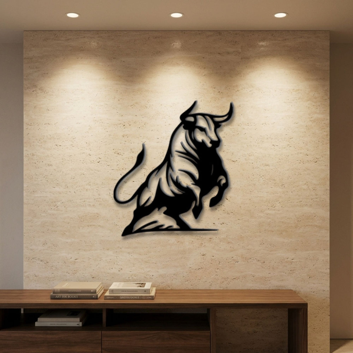 Charging Bull metal wall art – image 1