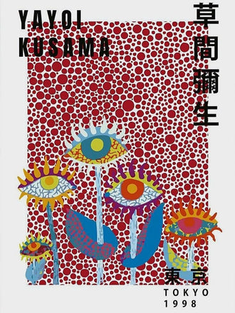 Yayoi Kusama Tokyo 1998 Pop Art Wall Poster – Minimal Expressive Wall Print