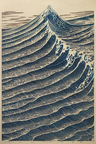 Retro Japanese Wave Artwork – Timeless Ocean Décor Poster Wall Print