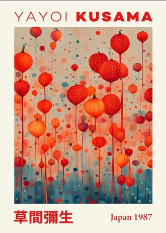 Yayoi Kusama Japan 1987 Wall Poster – Aesthetic Décor Print Wall Décor