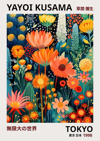 Yayoi Kusama Tokyo 1998 Wall Poster – Aesthetic Floral Home Art