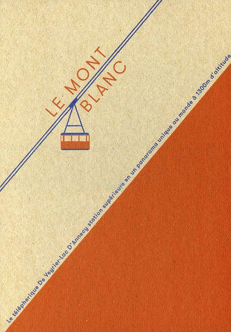 Le Mont Blanc Heritage Cable Car Print – Retro Mountain Travel Wall Poster