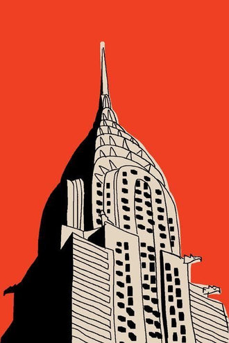 Chrysler Building Pop Art Décor Poster – Colorful New York City Wall Print