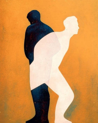 Simple Expressive Human Silhouettes Wall Décor Wall Poster