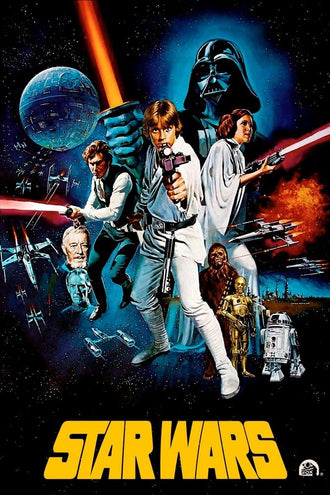 Nostalgic STAR WARS Wall Poster Home Wall Print – Retro Movie Canvas Decor