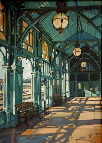 Heritage Railway Station Artwork, Timeless Train Print, Railway Wall Décor Poster, Train Station Decor, Everlasting Travel Art Gift