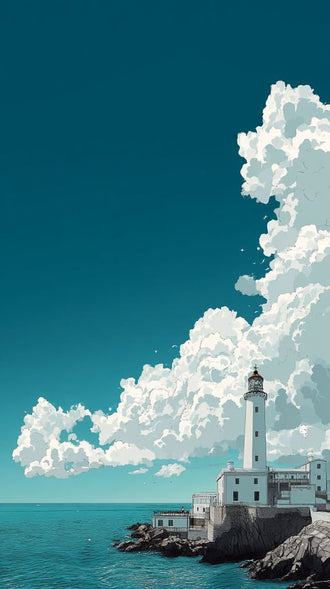 Lighthouse Coastal Aesthetic Wall Print Poster