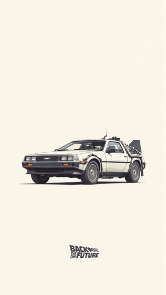 Back to the Future DeLorean Retro Décor Poster – Timeless Movie Car Home Wall Décor