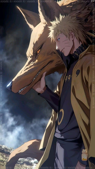 NININAK AI Anime Character with Fox Cinematic Wall Print Décor Poster Print