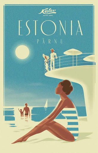 Kalev Anno 1806 Estonia Pärnu Heritage Beach Décor Poster Wall Décor