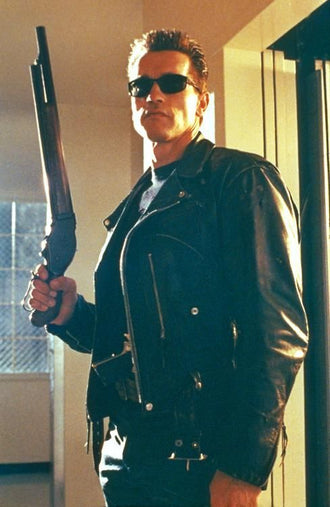 Cinematic Action Movie Wall Décor Wall Poster – Leather Jacket Gunman Print