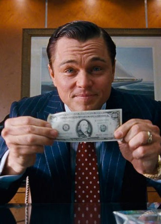 Cinematic Money Wall Print Poster – Man Holding Dollar Bill Print