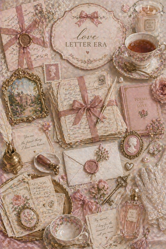 Love Letter Era Quote Home Art Retro Letter Writing Décor Poster Print