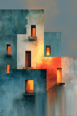 Expressive Architectural Aesthetic Wall Print