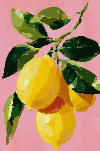 Lemon Painting Aesthetic Home Art Print