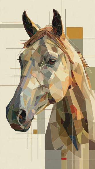 Geometric Horse Non-Figurative Wall Print