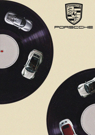 PORSCCHE Vinyl Record Pop Art Décor Poster – Porsche Car Home Art