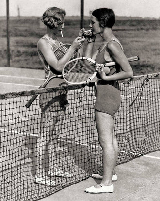 Retro Tennis Players Smoking Print, Retro Sports Wall Print