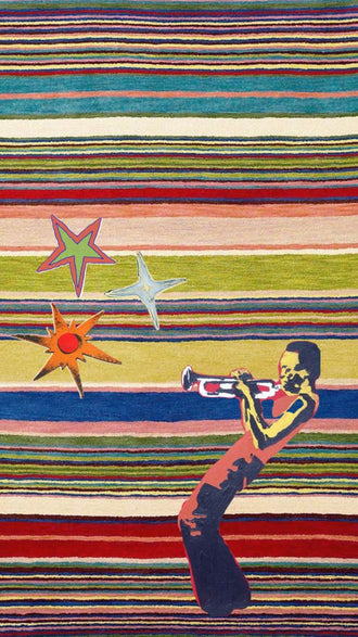 Jazz Musician Pop Art Canvas – Afrocentric Jazz Painting Wall Décor for Music Lovers
