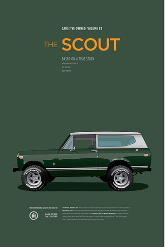The Scout Quote Wall Print – International Scout II Minimal Wall Poster, Cars I've Owned Volume 3 Print