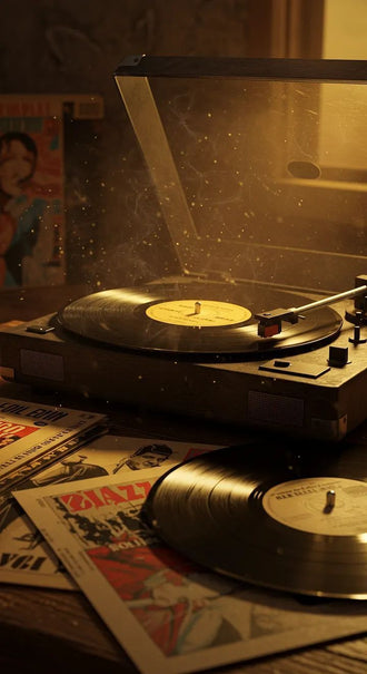 JAZZ Nostalgic Record Player Print – Retro Music Home Art