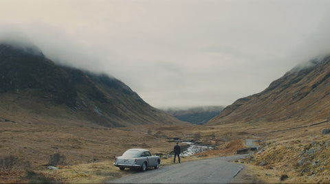 BMT 216A Aston Martin Cinematic Mountain Landscape Wall Print Décor Poster