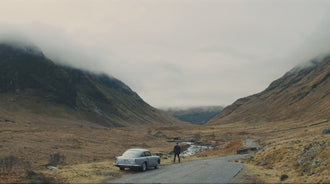 BMT 216A Aston Martin Cinematic Mountain Landscape Wall Print Décor Poster