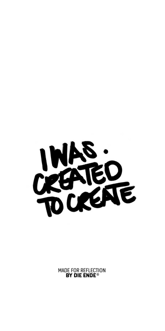 I Was Created To Create Quote Wall Print – Understated Motivational Poster for Home Office