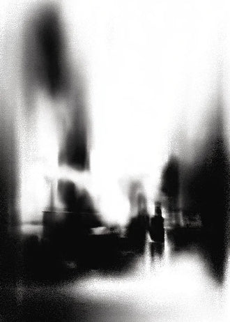 Cityscape Abstract Wall Art – Blurred Black and White Street Scene