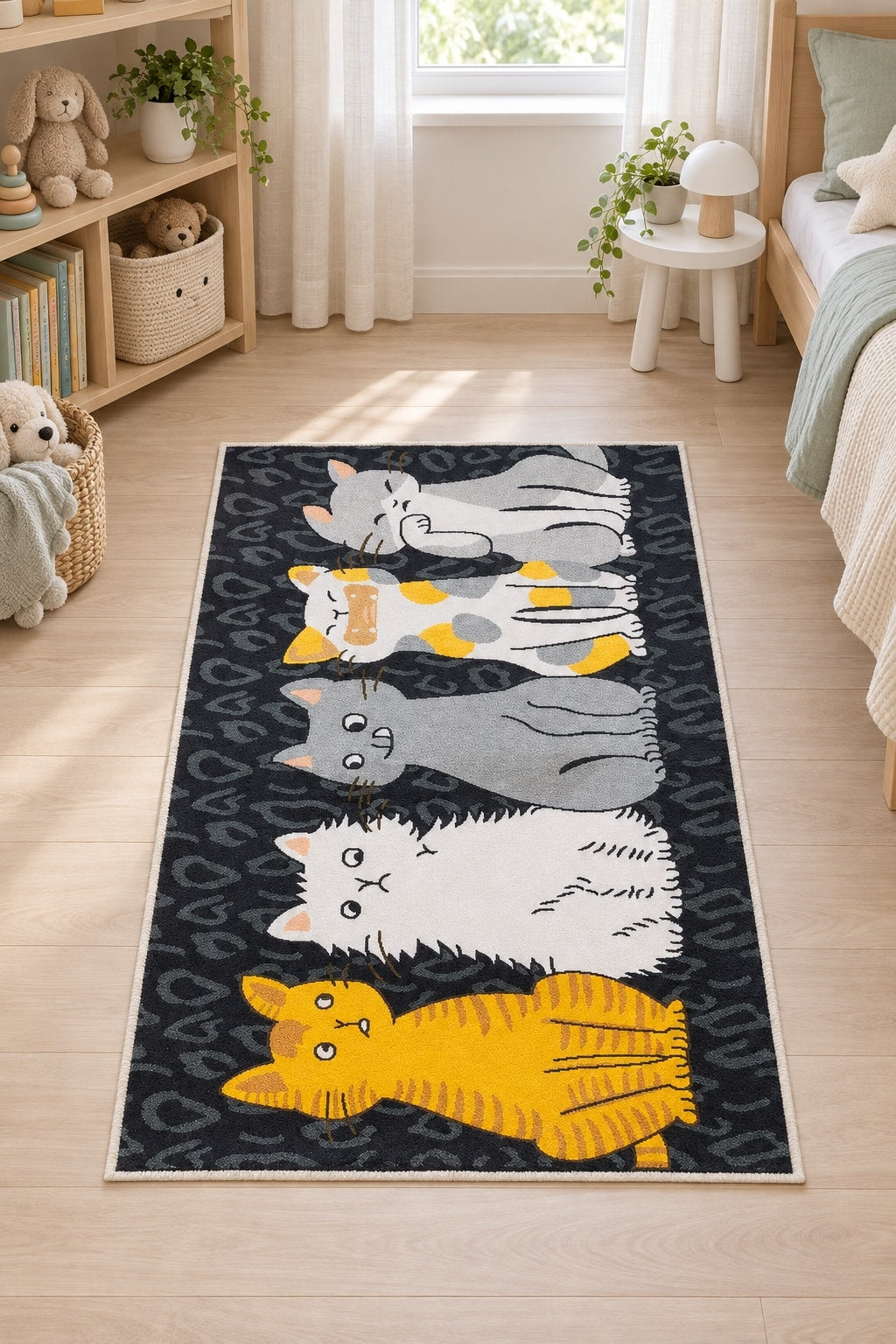 Decorative Modern Kids Area Rug in a nursery