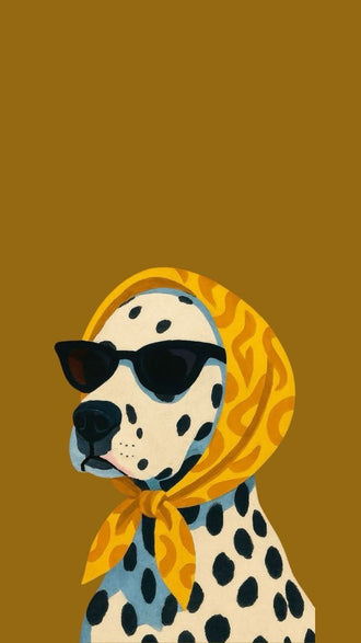 Dalmatian with Sunglasses Pop Art Print | Contemporary Dog Wall Print