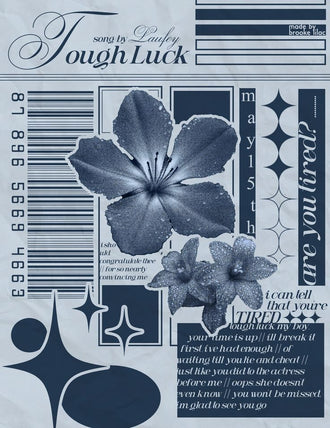 Tough Luck Song Wall Poster by Laufey Pop Art Wall Print