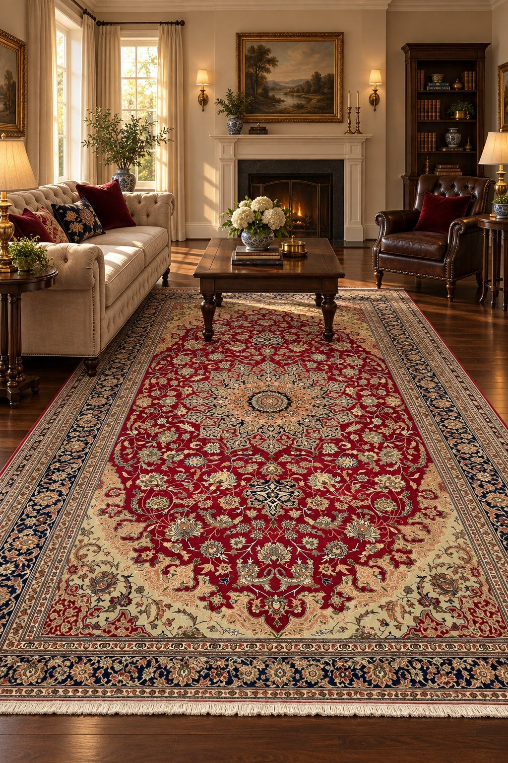 Kayseri Classic Area Rug in a living room