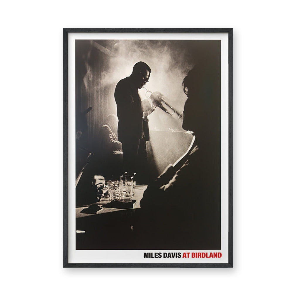 Miles Davis Vintage Typography Wall Art – Smoky Birdland Jazz Print