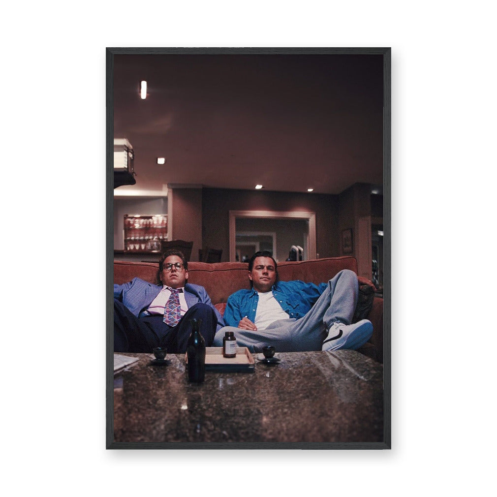 Movie Photography Modern Wall Art – Wolf Couch Scene in Dim Lounge