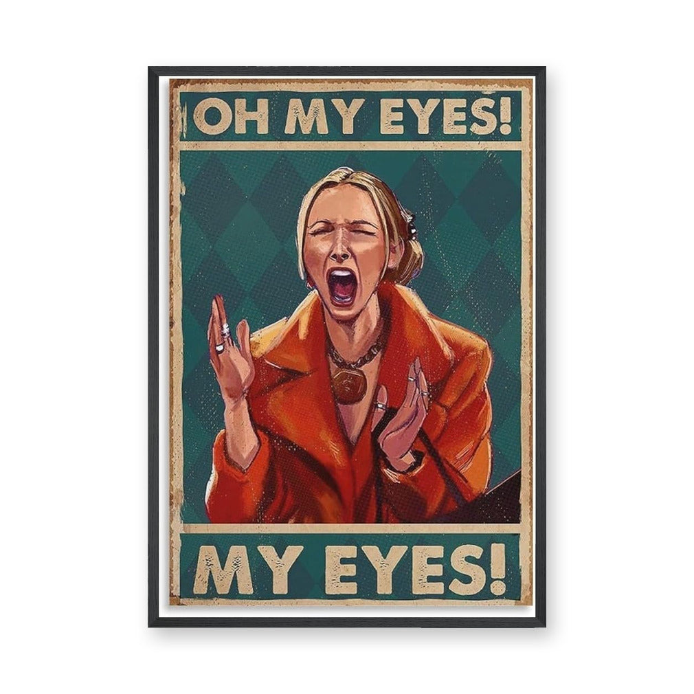 Phoebe My Eyes Retro Pop-Art Typography Wall Art – Shouting Quote Portrait