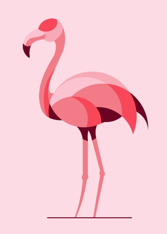 Pink Flamingo Minimalist Wall Art – Pale Pink Nursery Bird Print