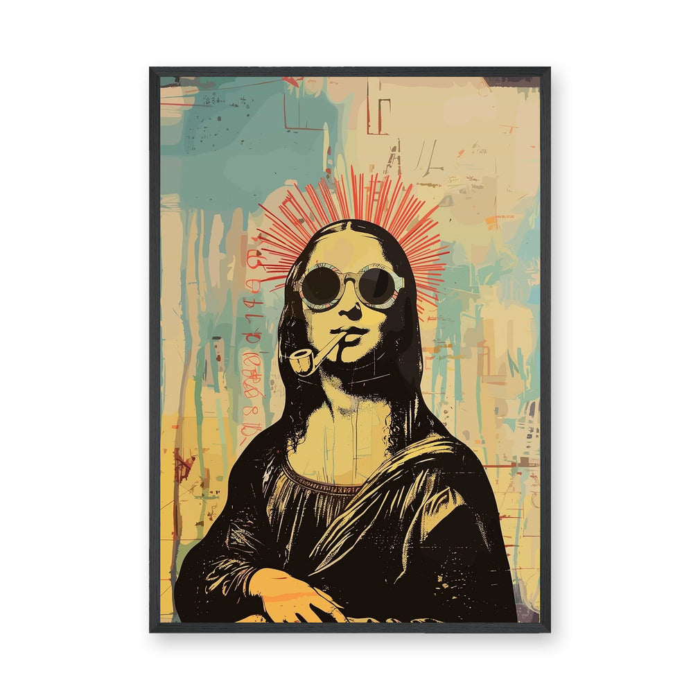 Portrait Pop Art Wall Art – Mona Lisa With Sunglasses and Pipe