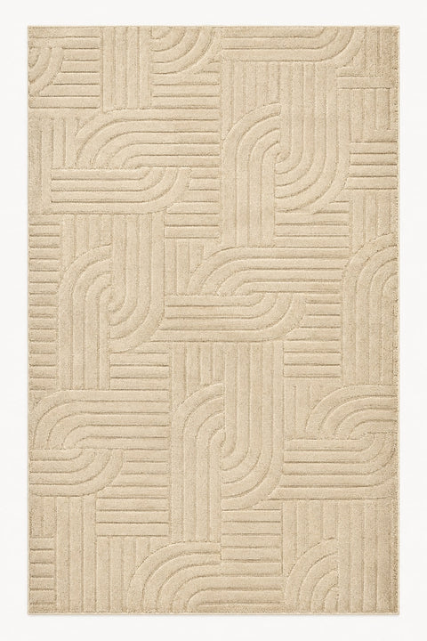 Siena Modern Plush Area Rug – Beige